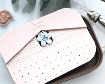 Polymer Clay Earring Hole Guide, Jewelry Making Tool, Charm Ruler for Consistent Pendants