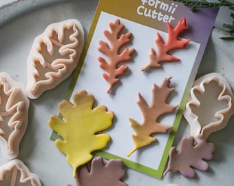 Oak Leaf Polymer Clay Cutter, Choose A-F, Fall Earring & Pendant Tool | FG100