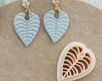Heart Leaf Clay Cutter Set | Tropical Plant Mold for Polymer Clay Jewelry & Art