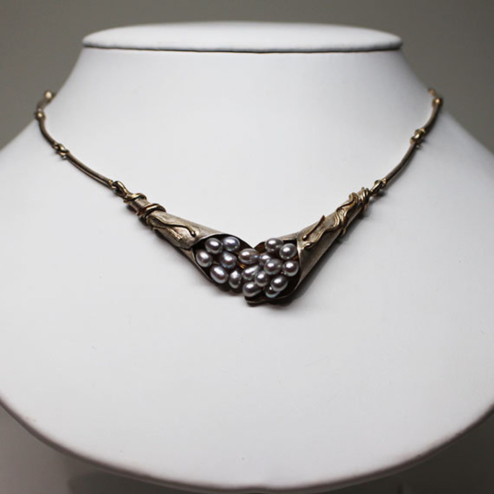 Stunning Italian Sterling Silver Hand Crafted Pearl Gilded Etsy