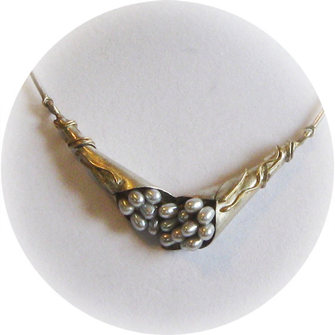 Stunning Italian Sterling Silver Hand Crafted Pearl Gilded Etsy