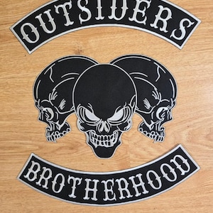 Outsiders Brotherhood Embroidery patches set Iron on