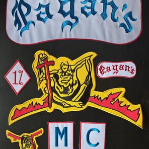 Pagans Motorcycle Patch: Embroidered Biker Vest Iron-On