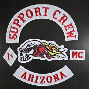 Support crew Arizona choose one mc 35cm iron on embroidered set
