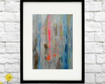 Original painting- 12 x 9 -Abstract Expressionist Modern Abstract art Acrylic on Paper - OOAK- Art- - Palette Knife- Skye Taylor