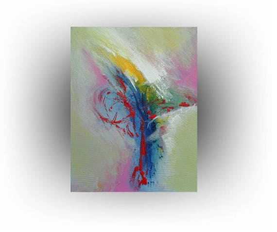A Original painting- 20 x 16 -Acrylic-OOAK- Abstract- Small Painting- Wall Art -Home Decor- Red Blue-Canvas - Skye Taylor Artist