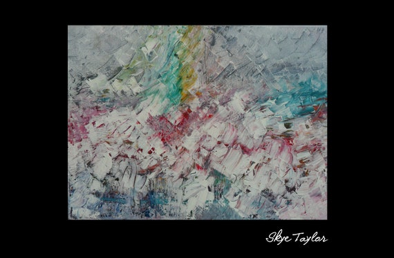 Abstract Expressionism- 30 x 40 -Original Painting Multi-color Modern Subdued Surreal canvas Painting Fine Art- Palette Knife - Skye Taylor