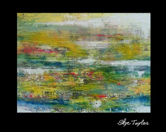 A Gehard Richter Style   - 30 x 40  - ORIGINAL OOAK Multi color- Textured- Palette Knife Wall art- OOAK - Skye Taylor