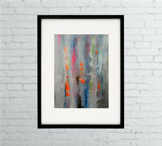 Original Abstract painting- 12 x 9 -Expressionist Modern Abstract art Acrylic on Paper - OOAK- Art- - Palette Knife- Skye Taylor
