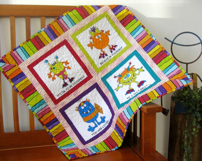Children's Wall Hanging Baby Quilt Quilted Toddler Etsy