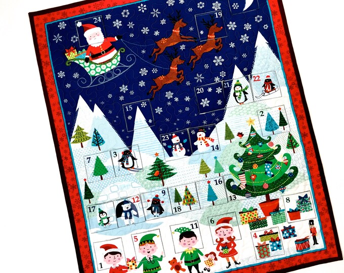 Advent Calendar, Quilted Christmas Wall Hanging, Childrens Activity