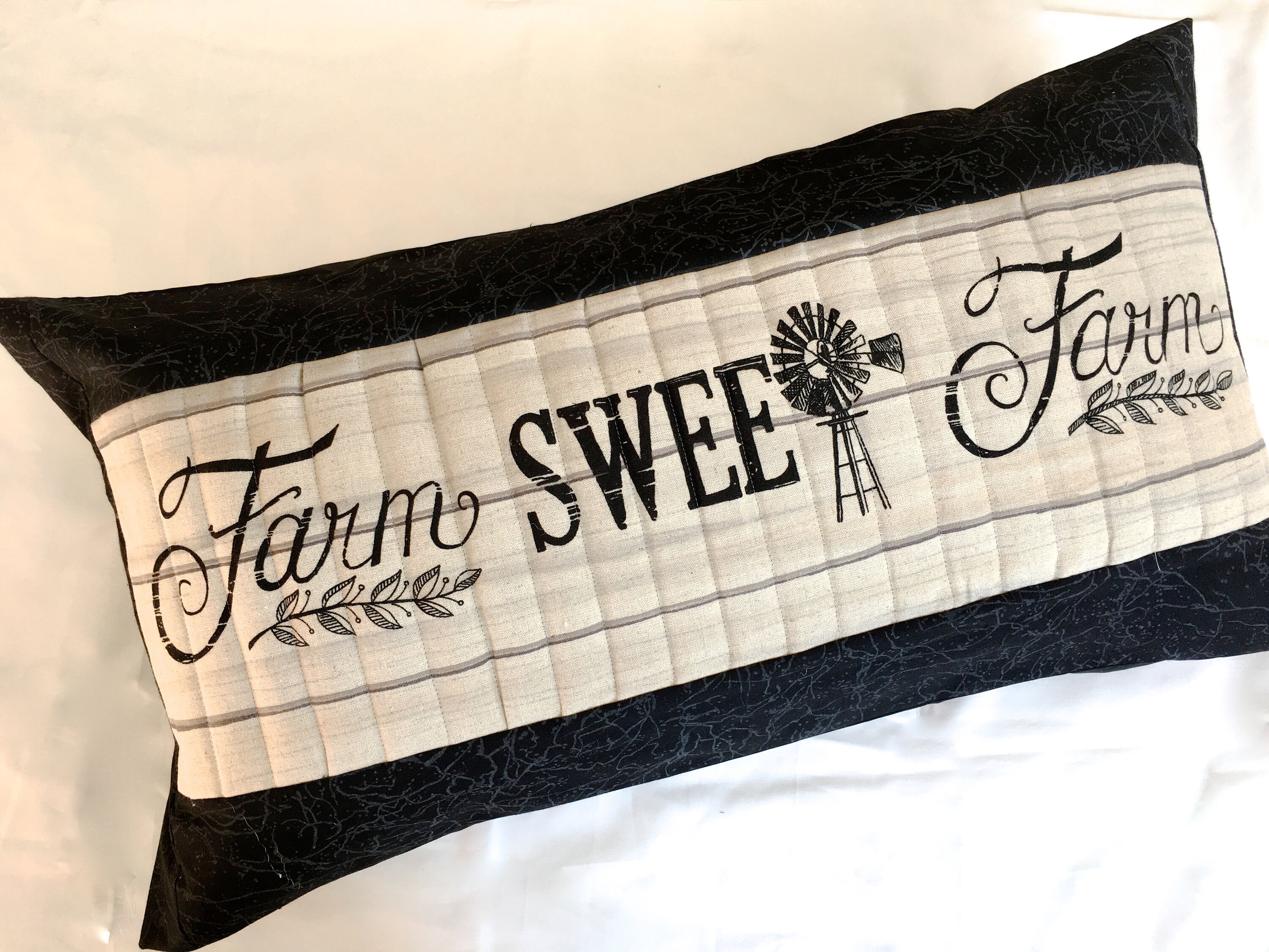 Quilted Farm Pillow Farm Sweet Farm Country Home Decor Etsy