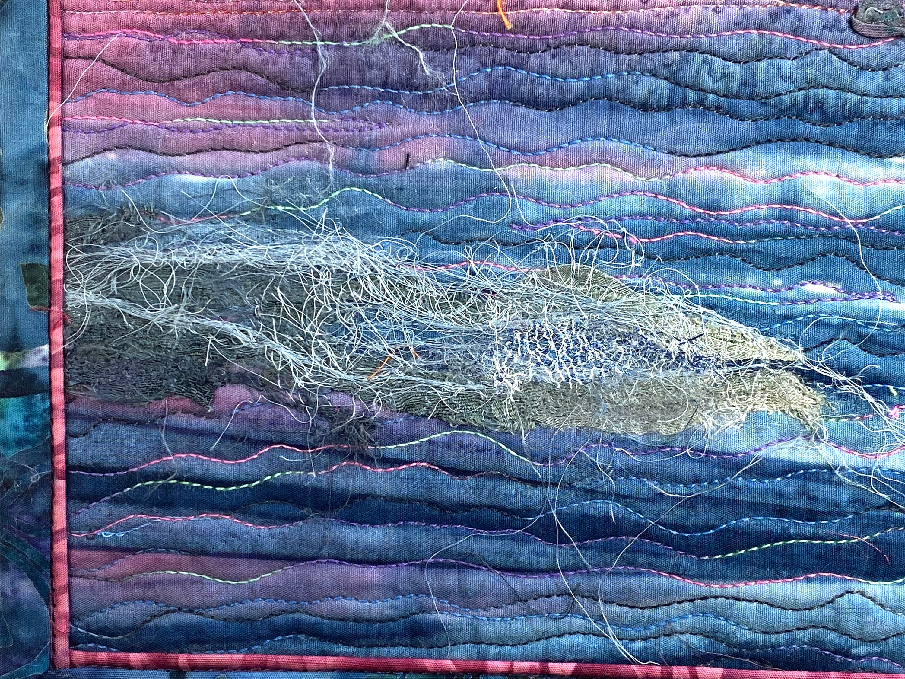 Felted and Couched Pine Tree Art Landscape Quilt Wall Hanging, Ever ...