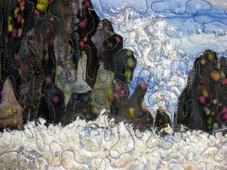 Art Quilt Manarola Italy Confetti Applique Wall Hanging Etsy