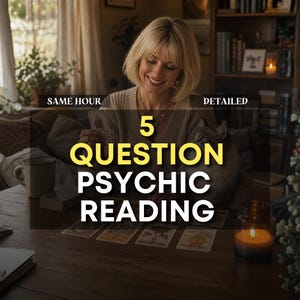 Same Hour 5 Question Psychic Reading, Accurate Love & Psychic Insights, Psychic Medium Insight, Love Tarot Reading, General Psychic Reading image 1