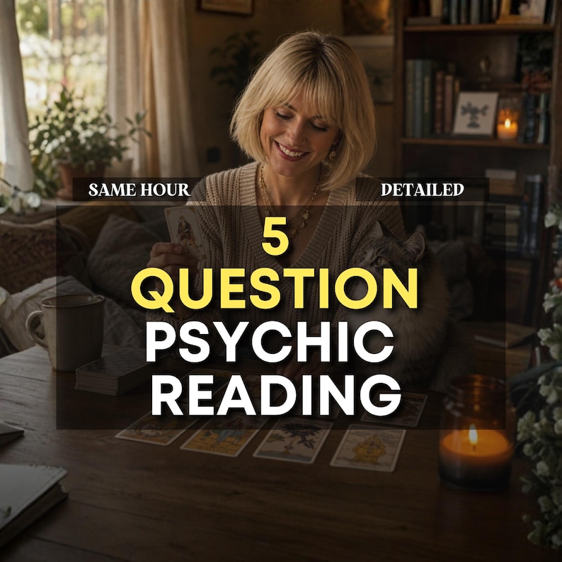 Same Hour 5 Question Psychic Reading, Accurate Love & Psychic Insights, Psychic Medium Insight, Love Tarot Reading, General Psychic Reading image 1