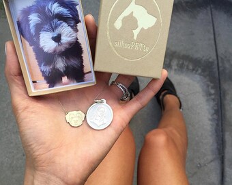 SilhouPETte Custom Pet ID Tag - Sterling Silver