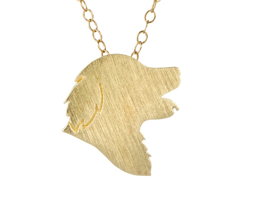 Golden Retriever necklace Golden Retriever charm Solid 14k Etsy