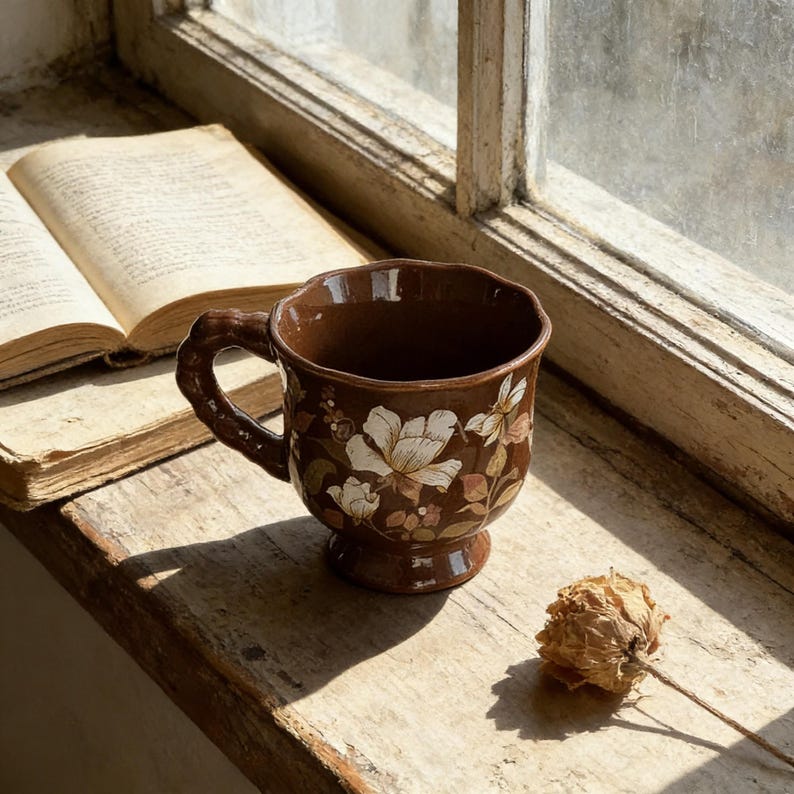 cottagecore aesthetic coffee mug vintage flower cup