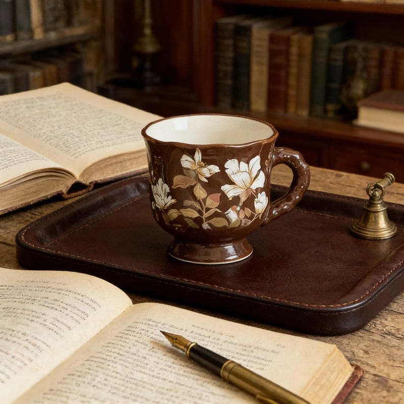 aesthetic cottagecore mug floral ceramic coffee cup