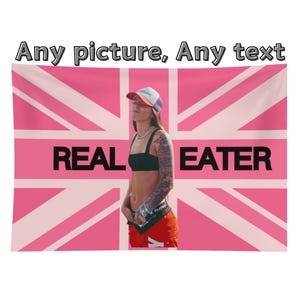 Custom Pink Union Jack Tapestry: Kpop Tapestry Personalized British Flag Wall Hanging