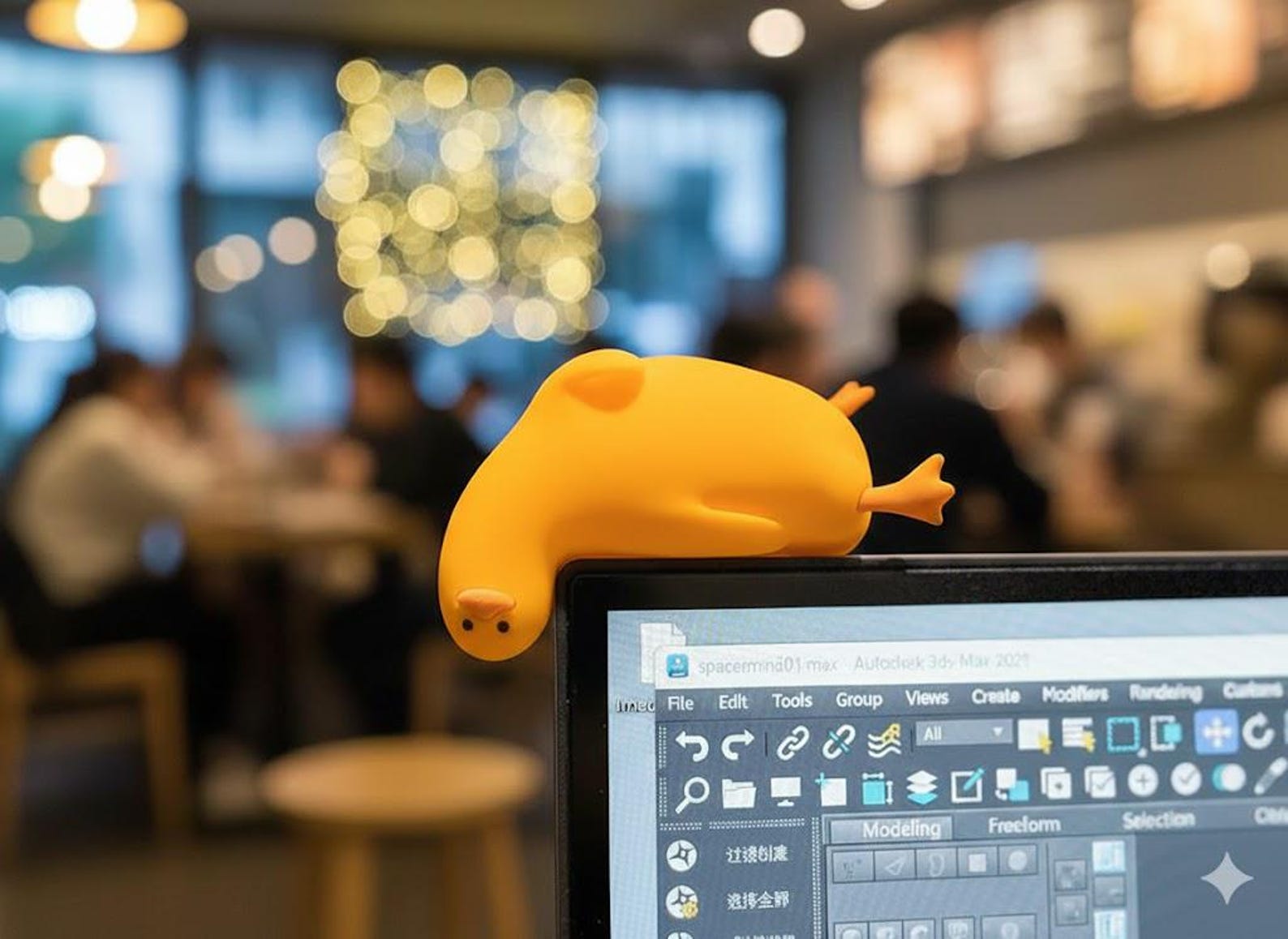Cute Goose Monitor Buddy – Desk Decor Figurine – Funny Screen Topper ...