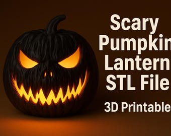 Archivo STL de linterna de calabaza aterradora: decoración de Halloween imprimible en 3D