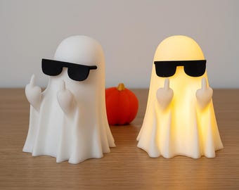 Funny Ghost with Sunglasses 3D STL File: Halloween Decoration (Digital Download)
