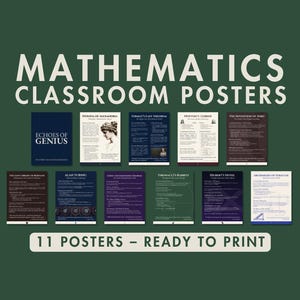 Echoes of Genius: Ten Stories That Shaped Mathematics Digital Download | STEM Classroom Decor | Educational Poster Set