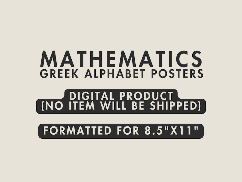 Greek Alphabet Poster Set | Math and STEM Classroom Decor | Greek ...