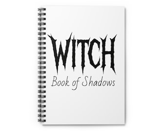 Witch's Book of Shadows Large Spiral Notebook, Shadow Work Journal, Spellwork, Witchy Gifts, Occult Decor, Ritual Money, Witchcraft Supplies