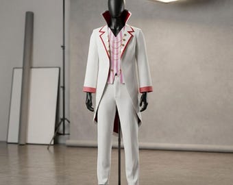 Lucifer-Cosplay-Kostüm, Schurkenanzug aus Hazbin Hotel, maßgeschneidertes formelles Outfit, Halloween-Fantasy