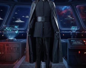 Kylo Ren Cosplay Kostüm: Kunstleder Umhang, Baumwoll Tunika - Die letzten Jedi