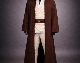 Obi-Wan Kenobi Cosplay-Kostüm, Jedi-Robe & Tunika-Set, handgefertigtes Jedi-Outfit
