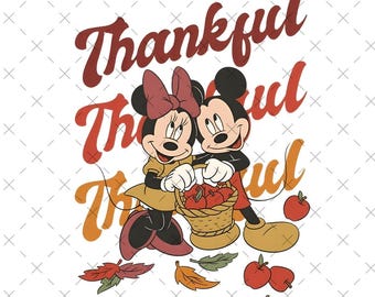 Mickey and Minnie Fall Thanksgiving PNG SVG, Fall Pumpkin, Mickey Thanksgiving, Fall Vibes 2025, Thanksgiving Family,  Cute Thanksgiving
