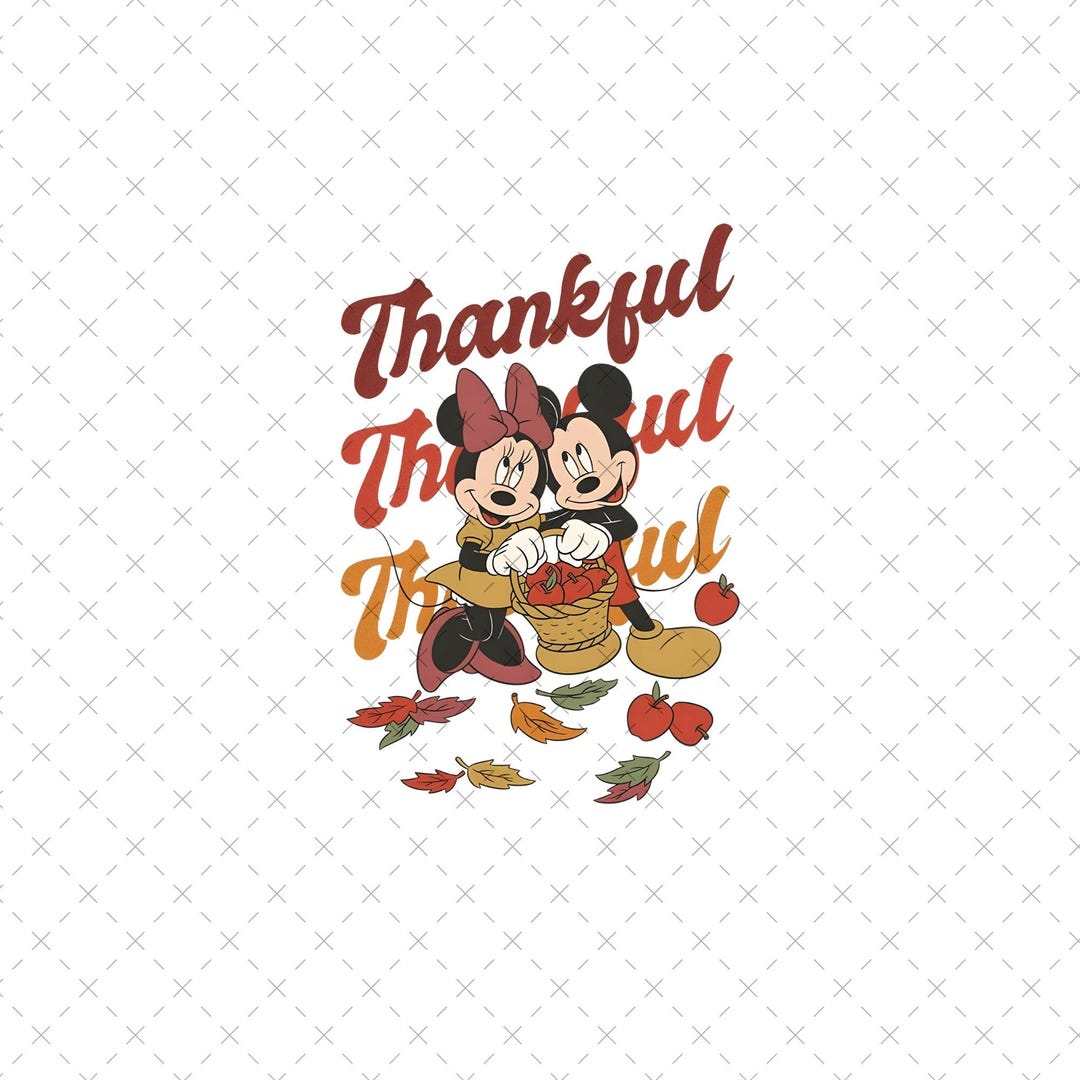 Mickey and Minnie Fall Thanksgiving PNG SVG, Fall Pumpkin, Mickey ...