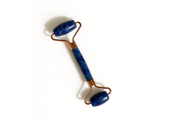 Lapis Lazuli Facial Roller, Natural Stone Skincare, Afghanistan