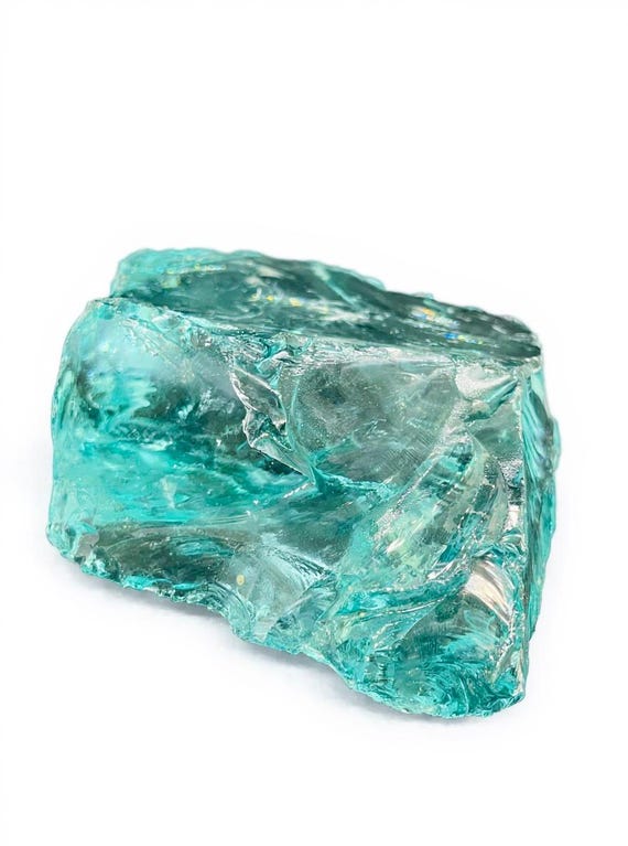 オプシディアン アクアブルー Aqua Blue Obsidian Raw Crystal Chunk 225-325 CT– Healing Stone for