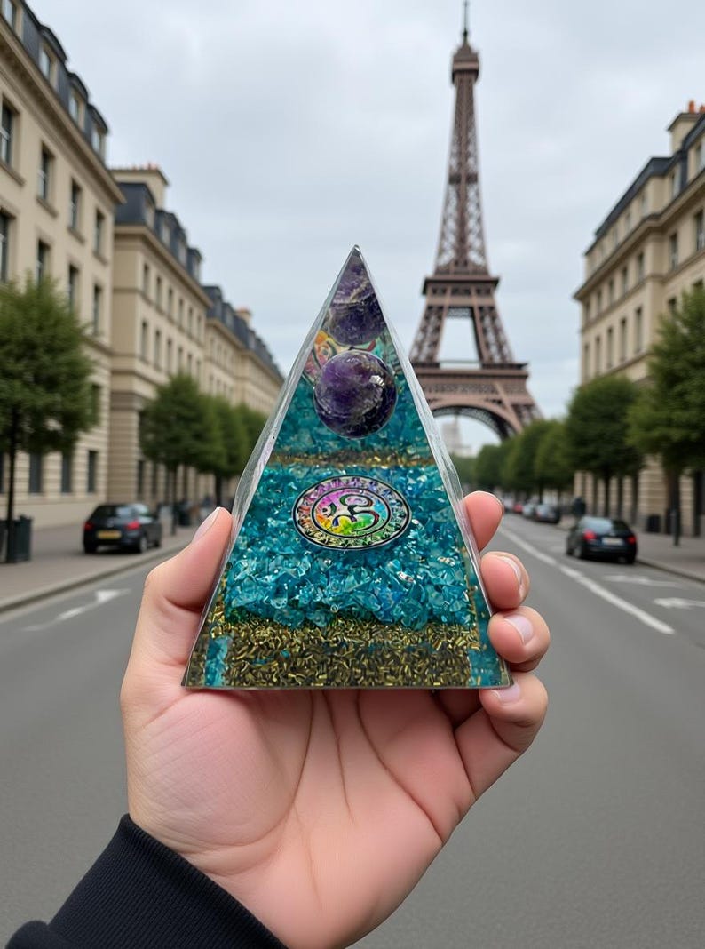 Aquamarine Crystal Pyramid for Meditation