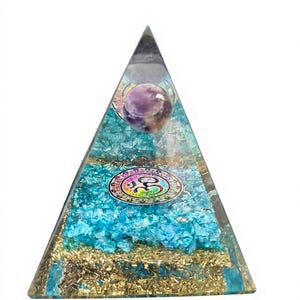 Healing Energy Aquamarine Pyramid