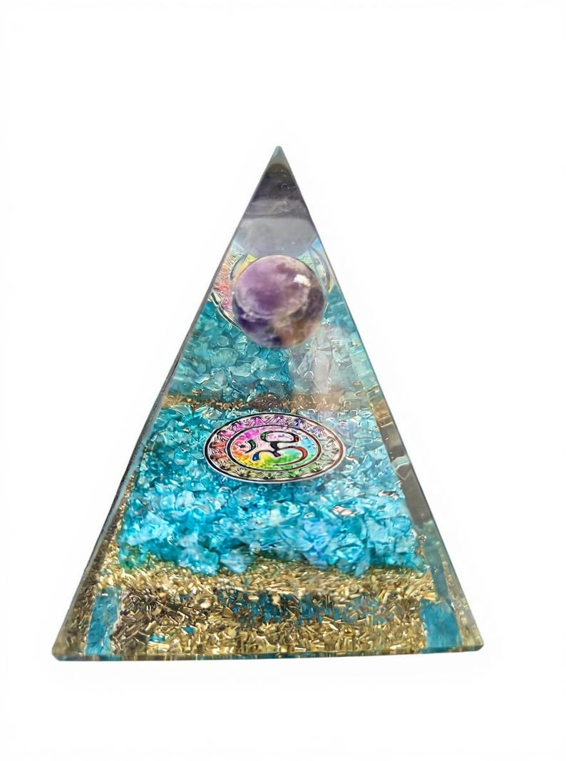 Healing Energy Aquamarine Pyramid