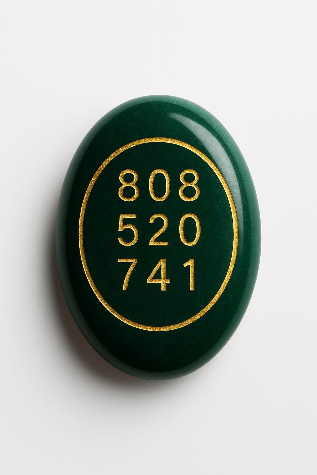 STONE Stone 刺繍パッチ 緑フチ Green Crystal Palm Stone With 808