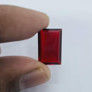 Natural Mozambique Red Ruby Baguette Gemstone | AAA++ 8-10 Carats Loose Ruby for Jewelry, Birthstone, Healing, Fine Gemstone