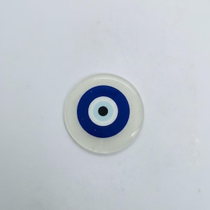 Disque de protection pour les yeux maléfiques | Amulette Nazar bleue de 2 pouces pour la maison, la voiture, le bureau, bouclier d&#39;énergie spirituelle et porte-bonheur | Décoration murale faite main