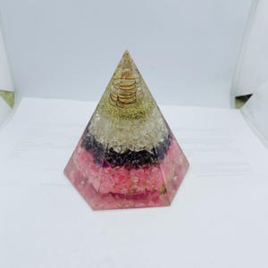 Spiritual orgone energy pyramid for EMF protection and positivity