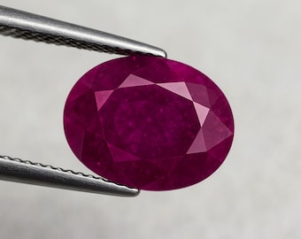 Natural Burmese Red Ruby Oval Gemstone – 60-70CT Healing Crystal