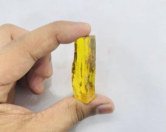 Natural Yellow Zircon Rough Stone, Untreated Crystal, 150CT