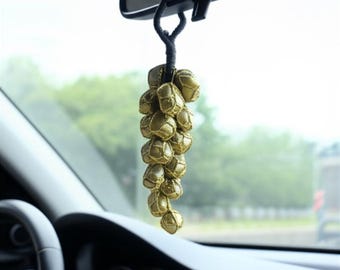 Pyrite Grape Cluster Wall Hanging, Abundance Charm, Leo Zodiac