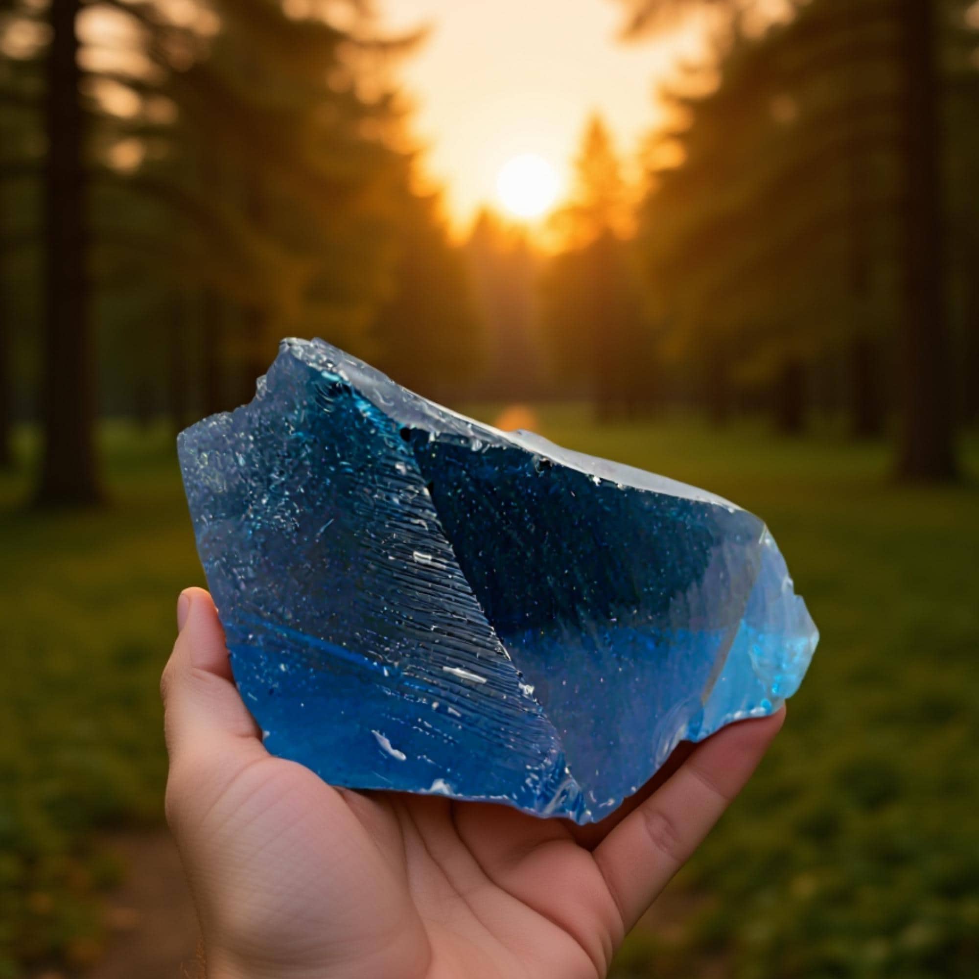 ブルーオブシディアン原石 1100-1200カラット | スピリチュアル