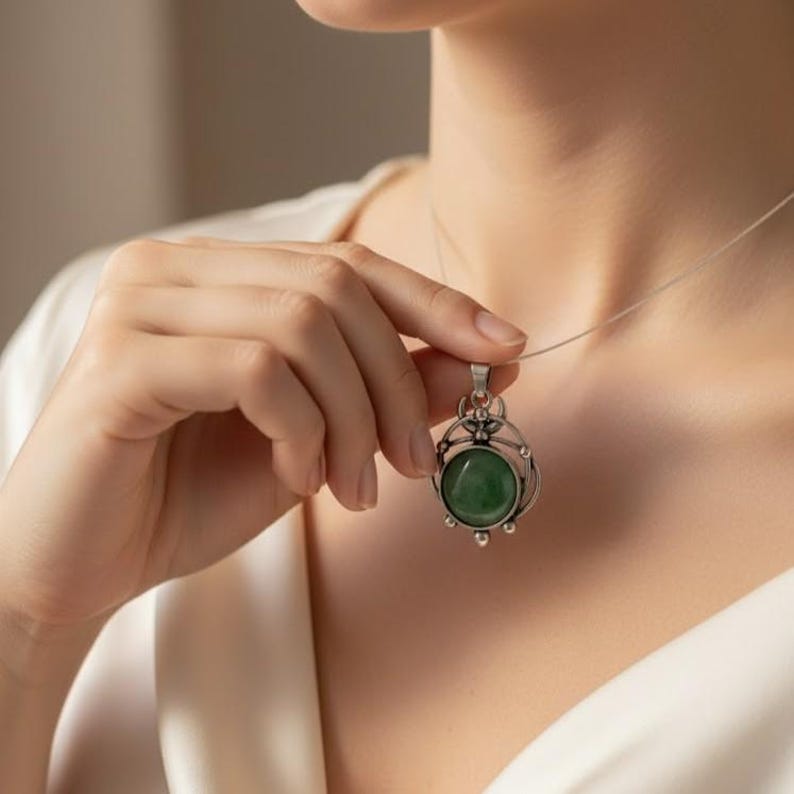 Cabochon Green Gemstone Jewelry